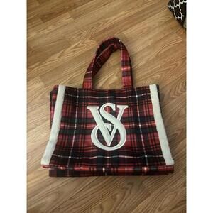 Victoria’s Secret Plaid Holiday Tote Bag